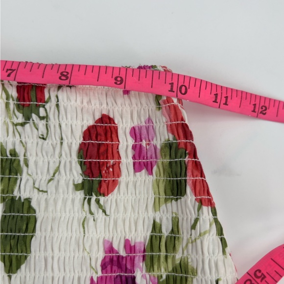 Abercrombie & Fitch smoked ruffle hem midi skirt floral sz XS - Picture 6 of 7